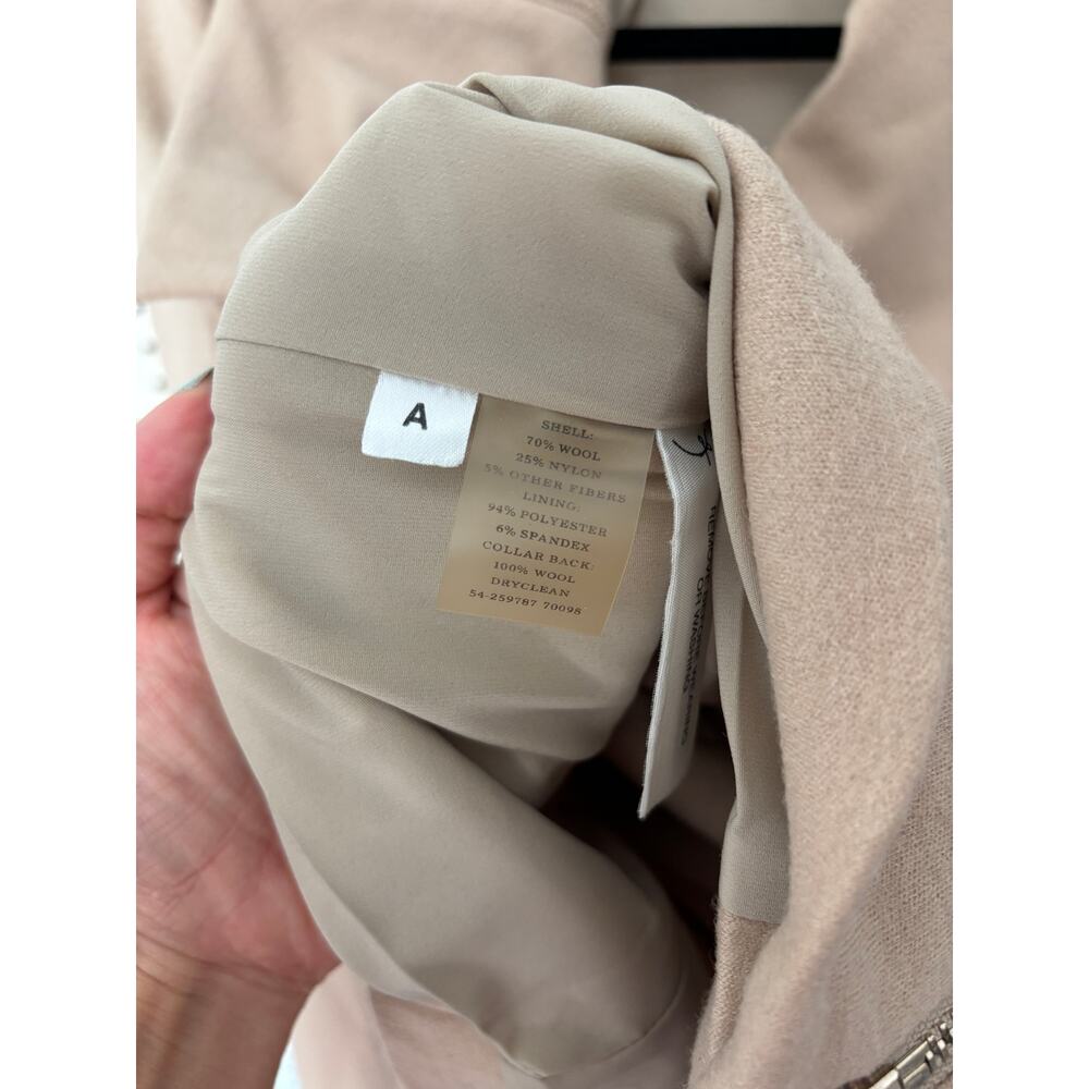Ann Taylor Wool-Blend Jacket Oversized Collar Blonde Coffee Quiet Luxury Size 10 - Picture 5 of 8